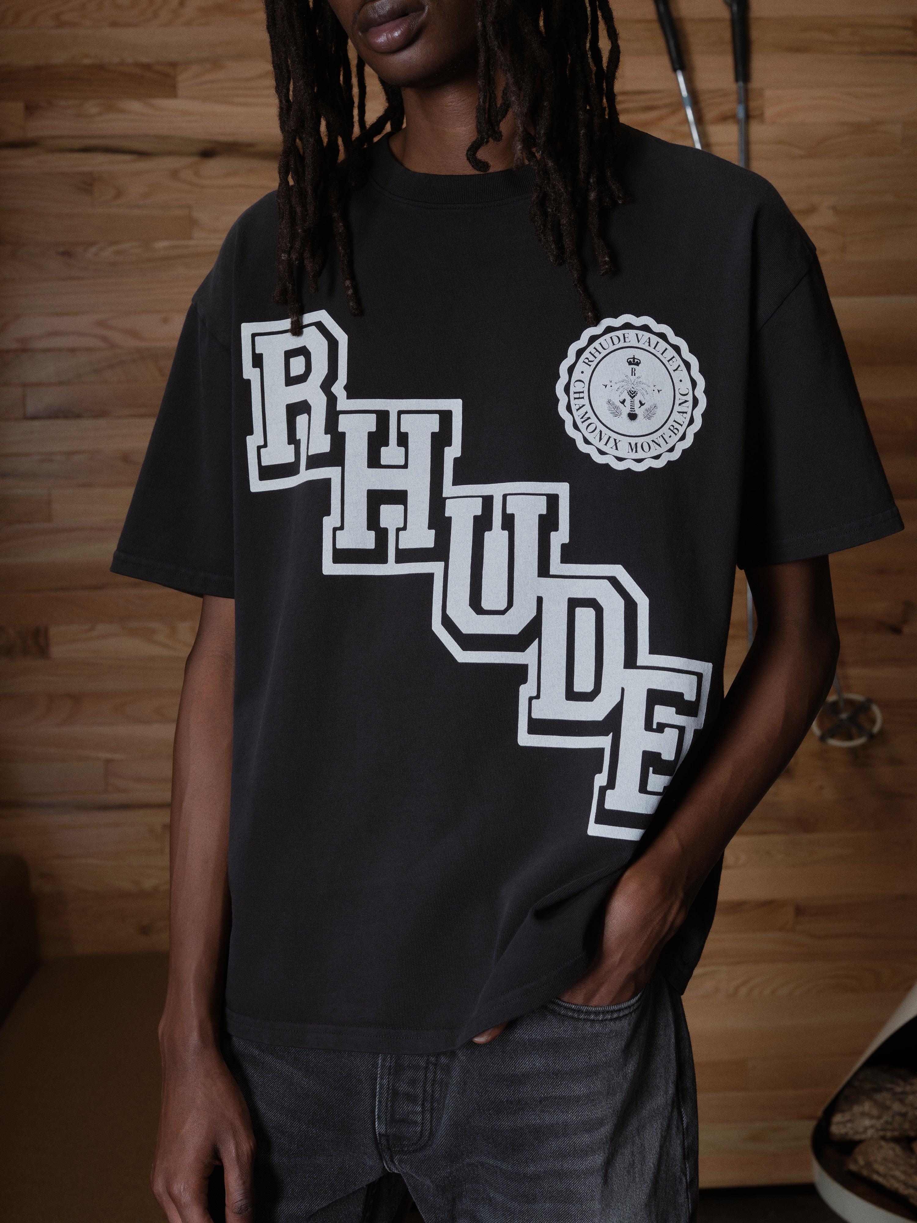 RHUDE COLLEGIATE CREST TEE Male Product Image