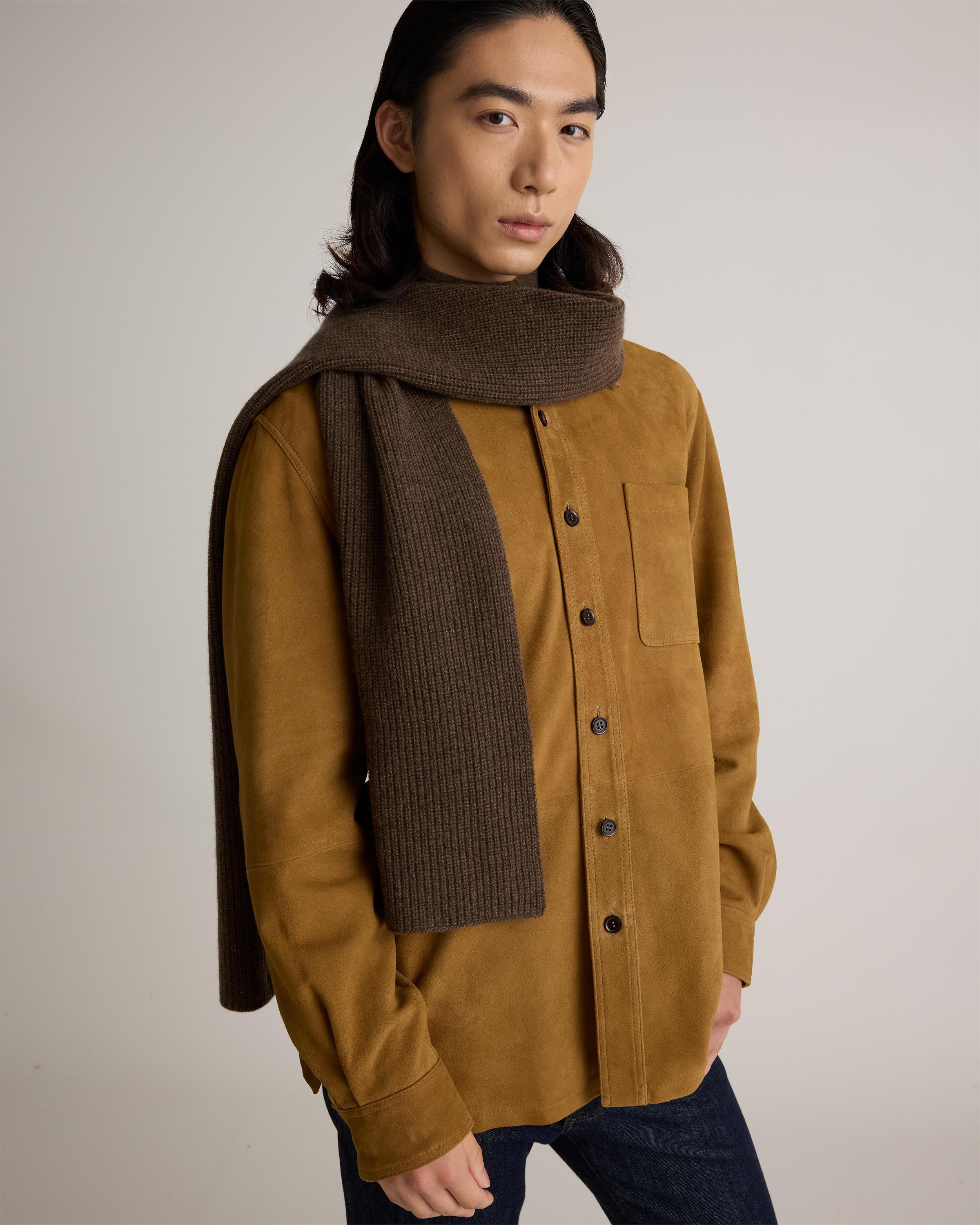 Mongolian Cashmere Ribbed Scarf Product Image