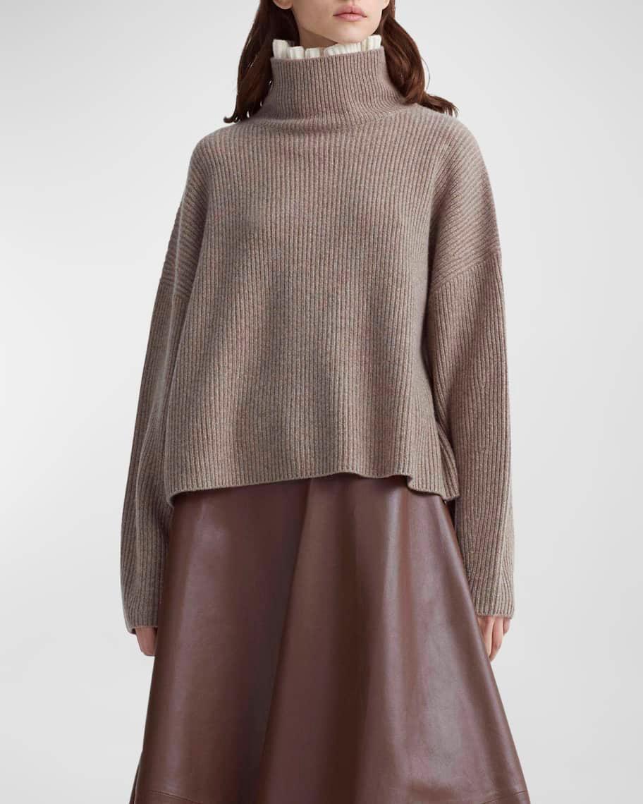 Zoppez Ribbed Turtleneck Cashmere Sweater Product Image