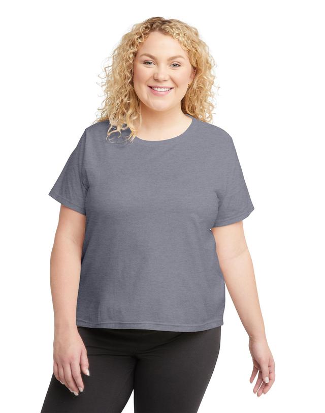 Hanes Originals Womens Tri-Blend T-Shirt (Plus Size) Athletic Navy PE Heather 4X Product Image