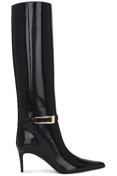 Saint Laurent Lee Buckle Boot in Black Product Image