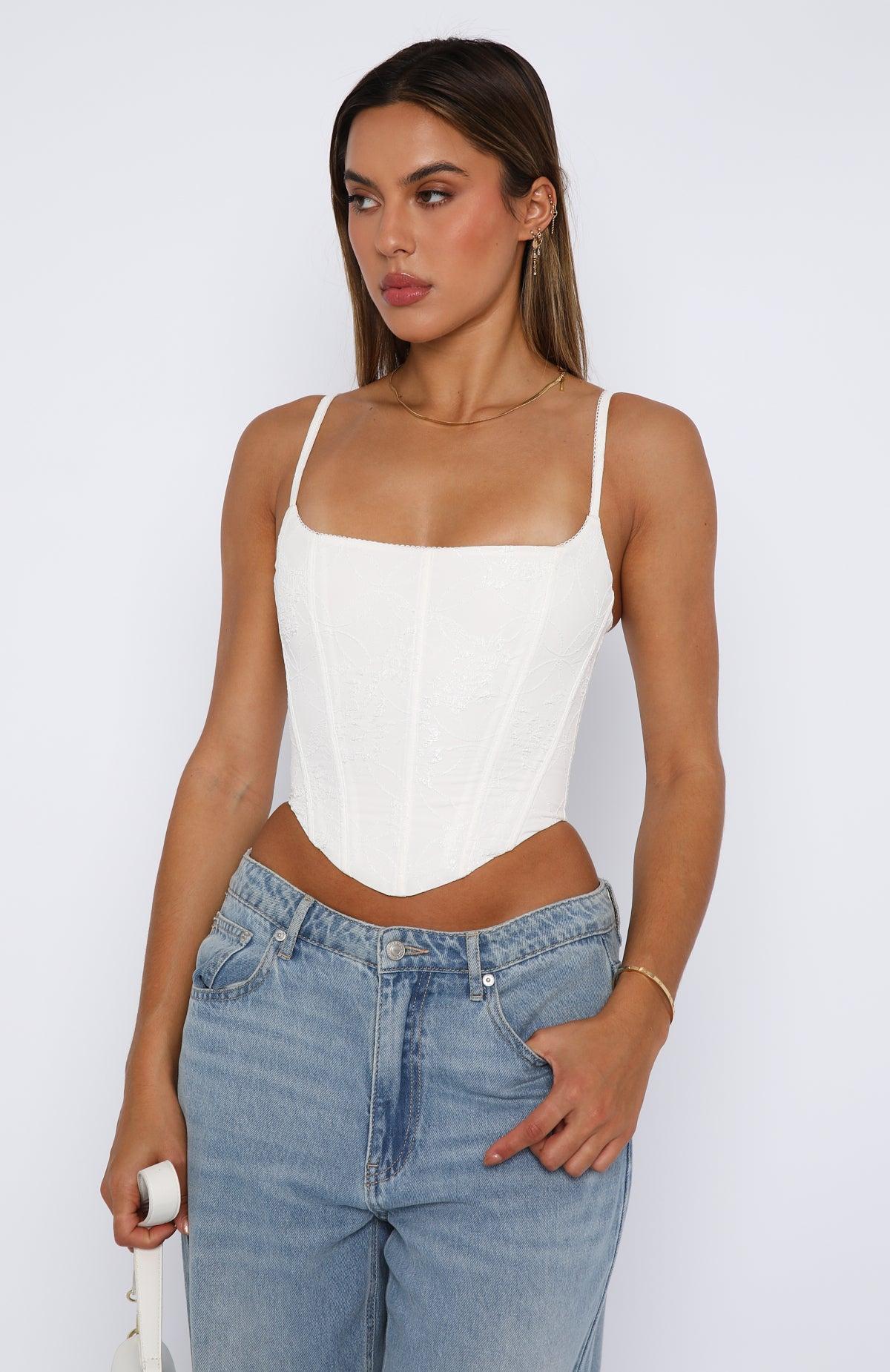 Same Old Song Bustier White Product Image