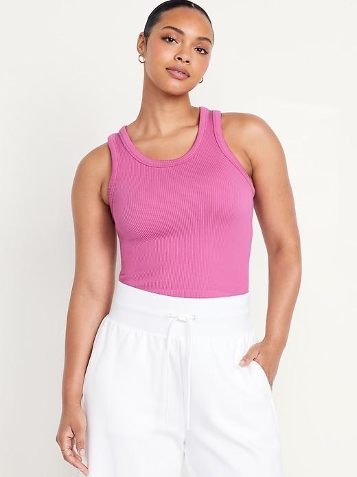 Fitted Seamless Ribbed Tank Top Product Image