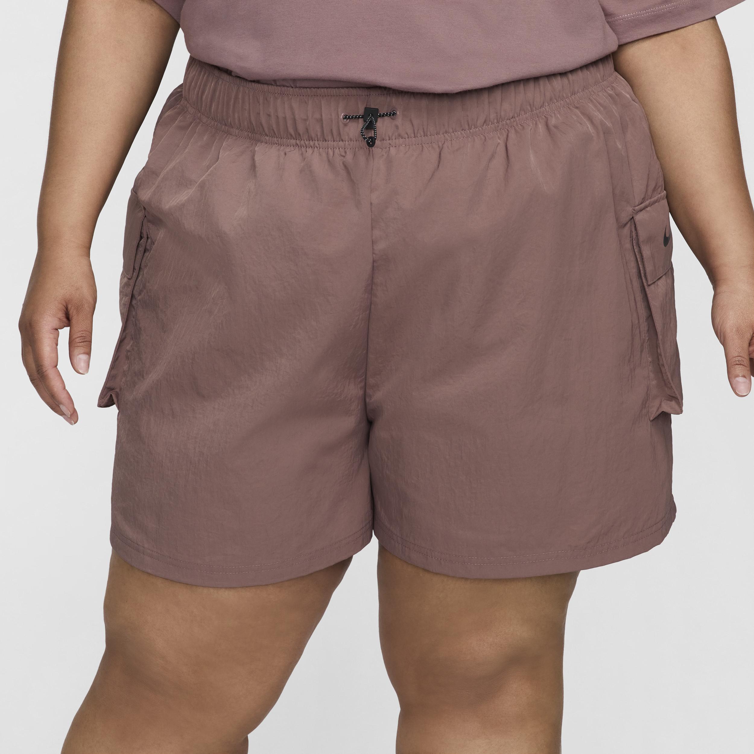 Womens Nike Sportswear Woven High-Rise Shorts (Plus Size) Product Image