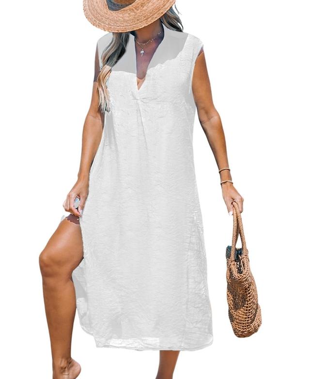 Cupshe Womens Slit Maxi Cover-Up Beach Dress Product Image