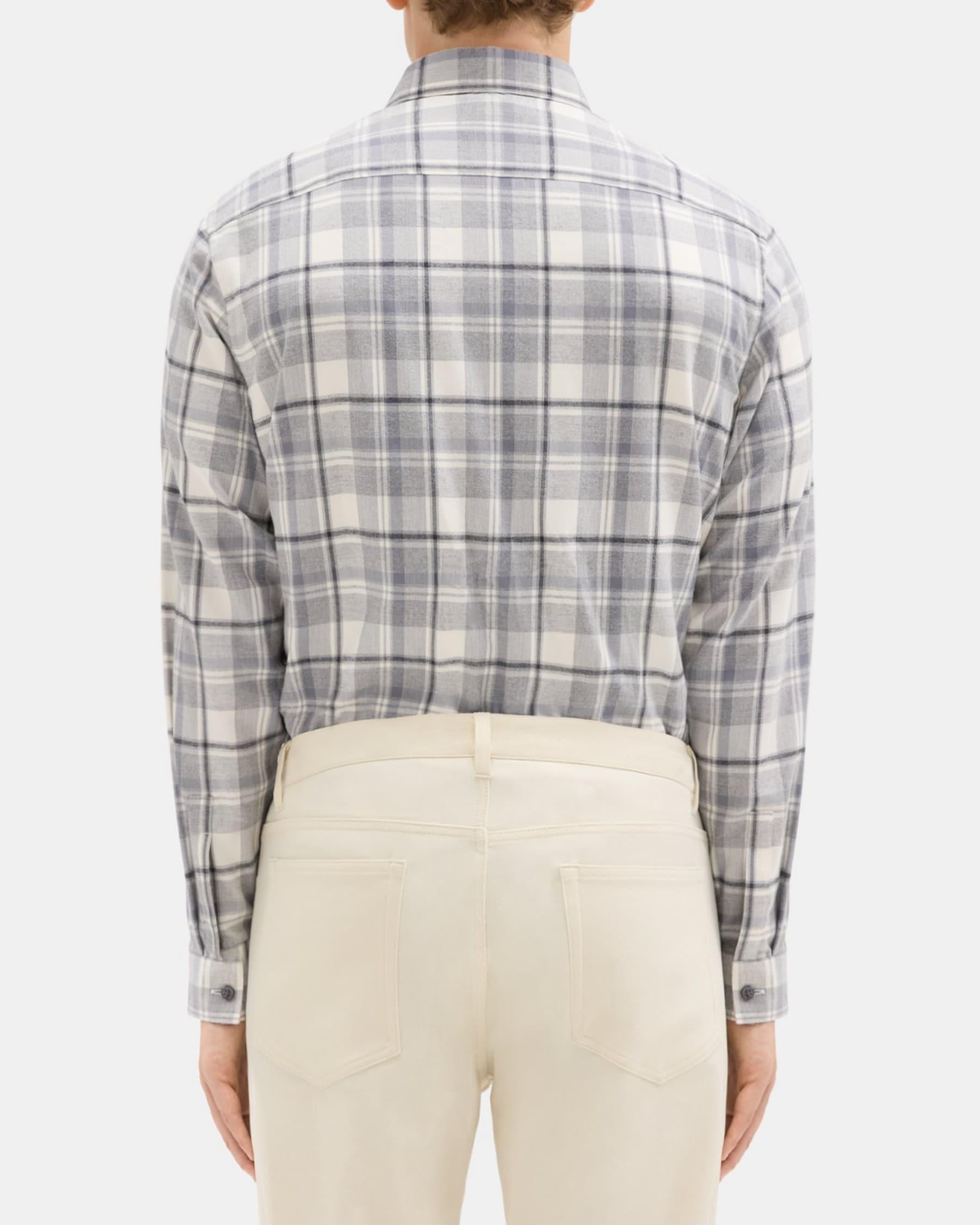 Standard-Fit Shirt in Plaid Twill Flannel Product Image