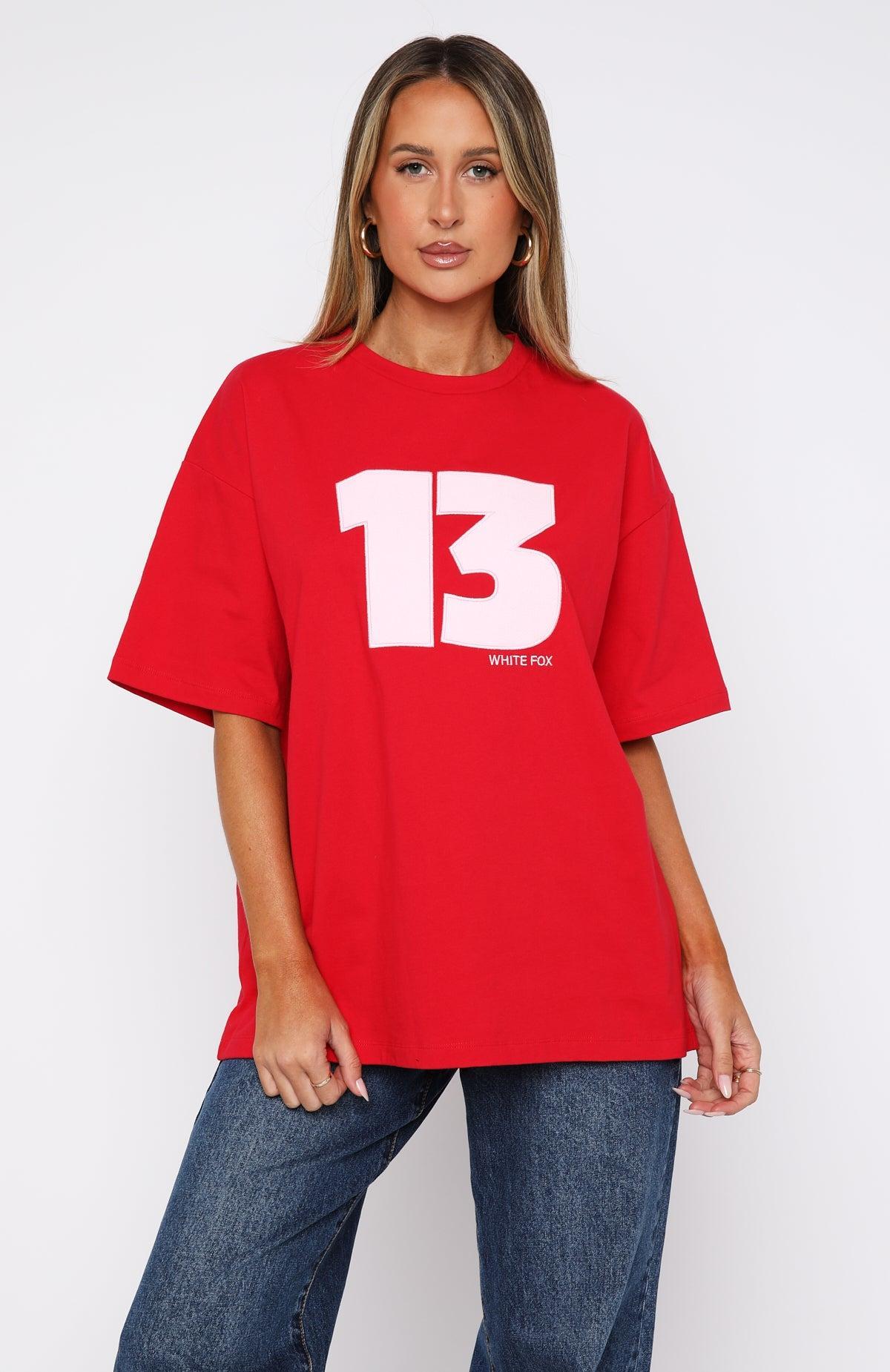 Your Lucky Day Oversized Tee Red Product Image