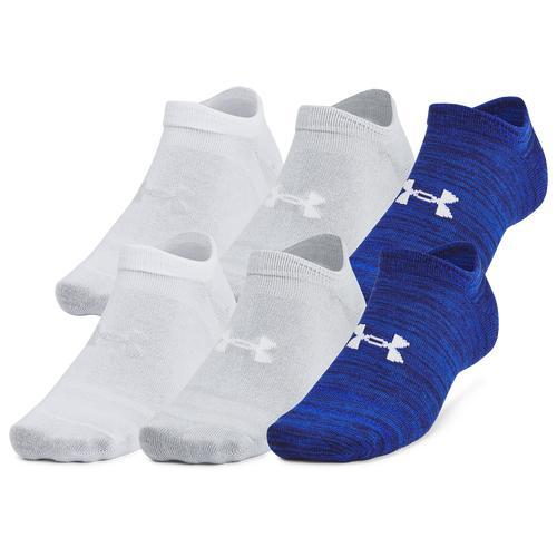 Under Armour Mens Under Armour Essential 6 Pack No Show Socks - Mens Royal/Royal/Halo Grey Product Image