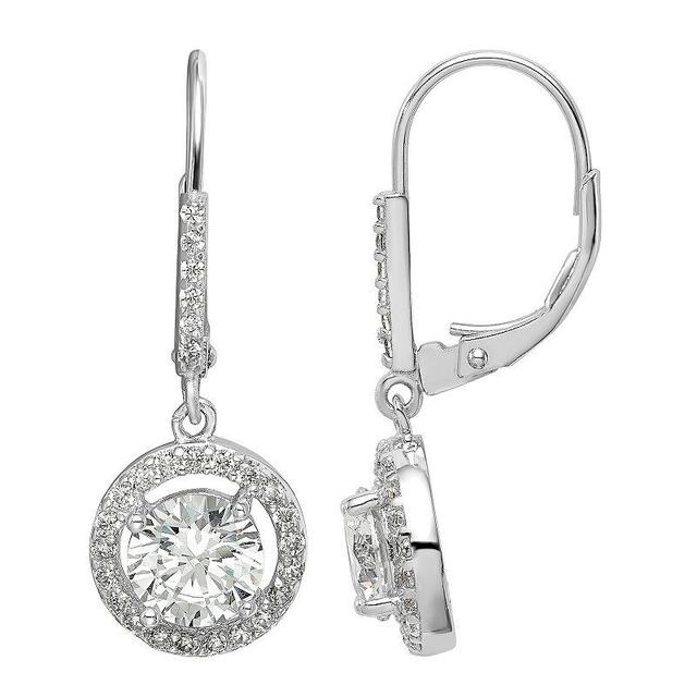 Sophie Miller Sterling Silver Cubic Zirconia Earrings, Womens Product Image