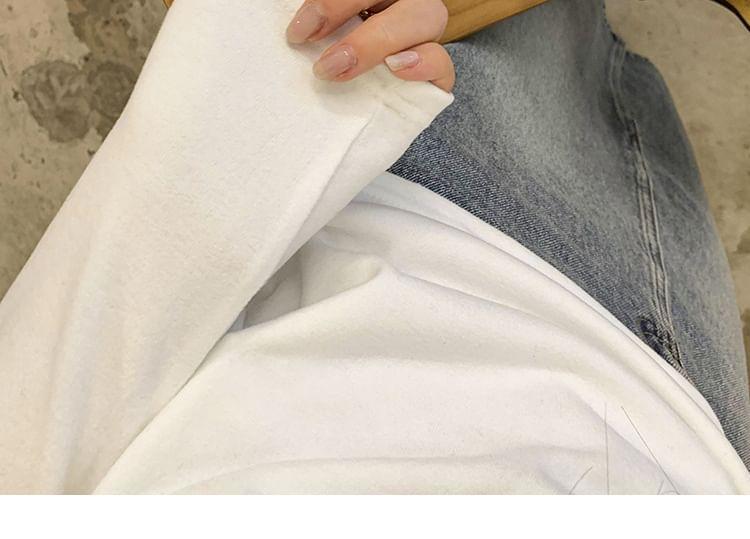 Long Sleeve Mock Neck Plain Top Product Image