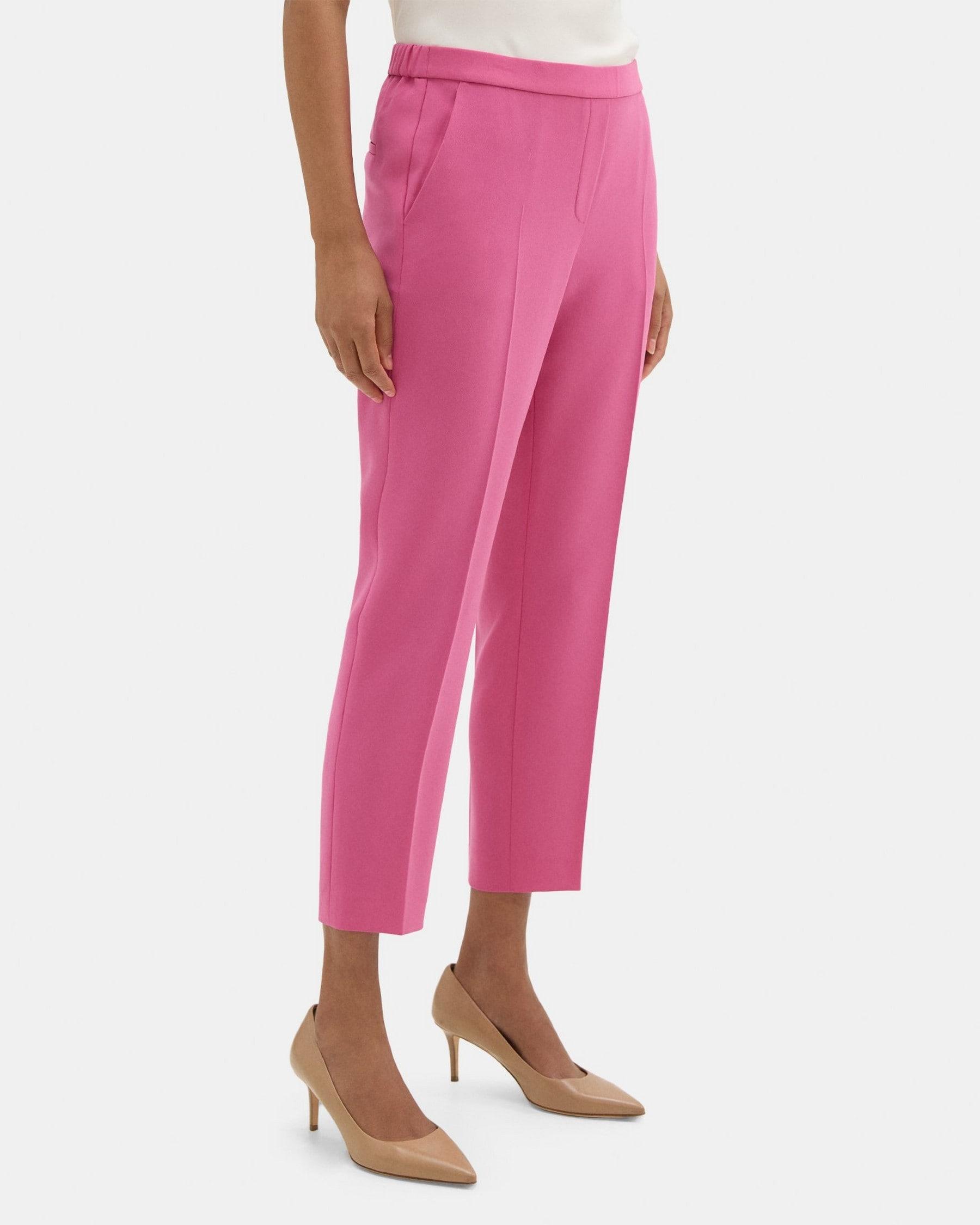 Cropped Slim Pull-On Pant in Crepe Product Image