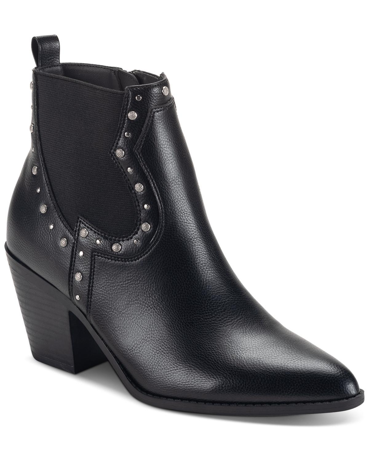 Sun + Stone Womens Indianaa Western Block Heel Dress Booties, Created for Macys Product Image