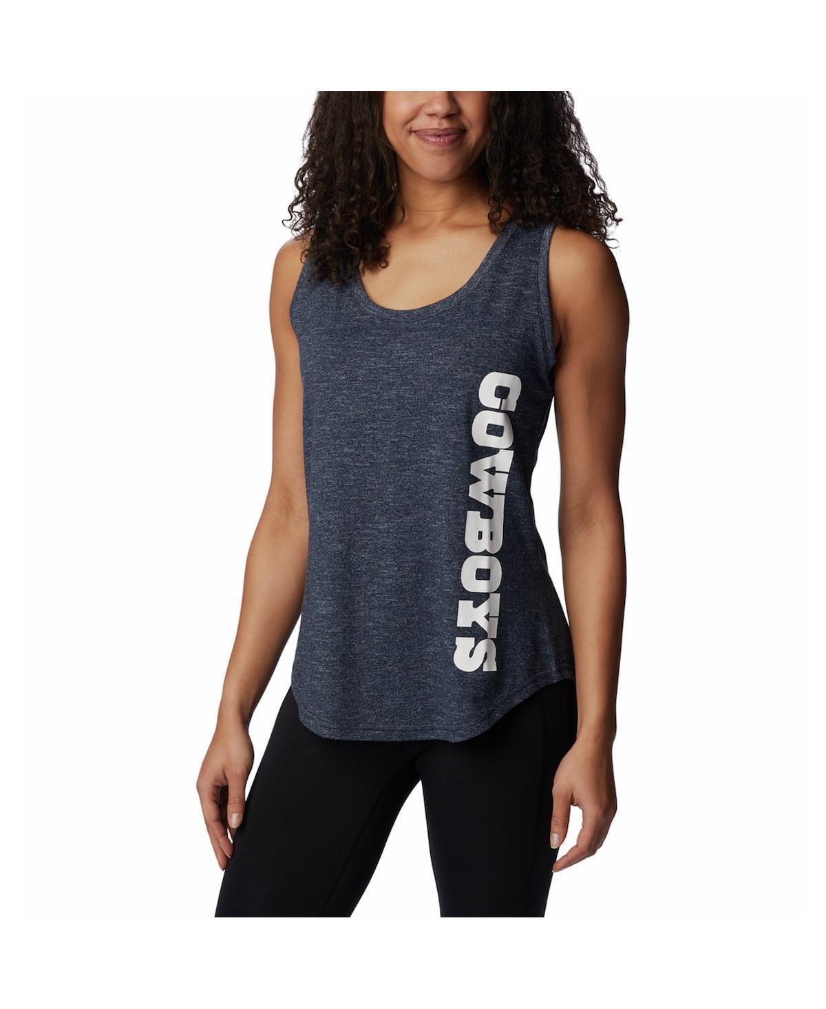 Womens Columbia Dallas Cowboys Cades Cape Omni-Wick Tri-Blend Tank Top Blue Product Image