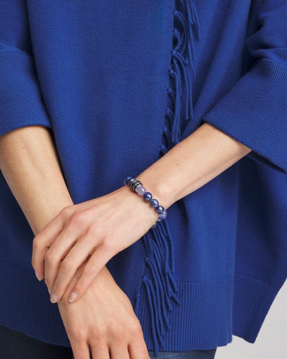 Blue Beaded Pavé Bracelet   Chico's - Blue - Women Product Image