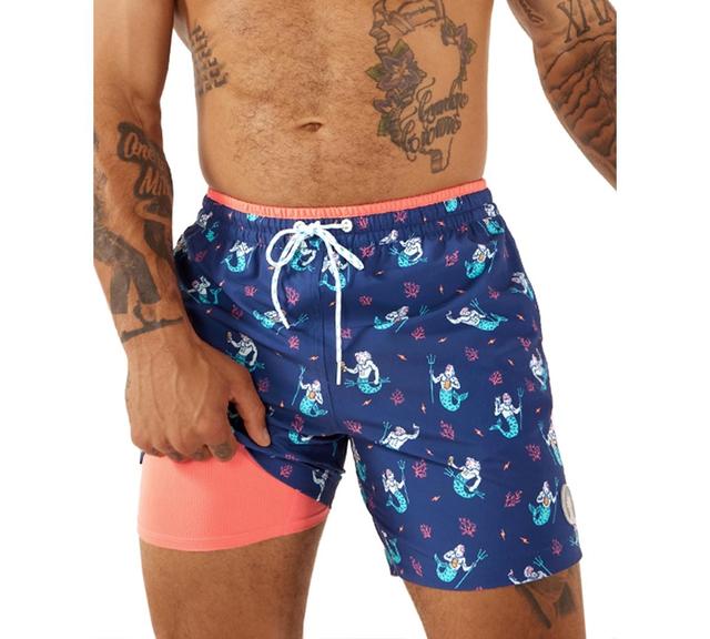 Chubbies Mens The Triton Of The Seas Quick-Dry 5-1/2 Swim Trunks with Boxer Brief Liner Product Image