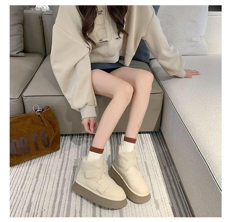 Platform Fleece Lined Short Boots Product Image