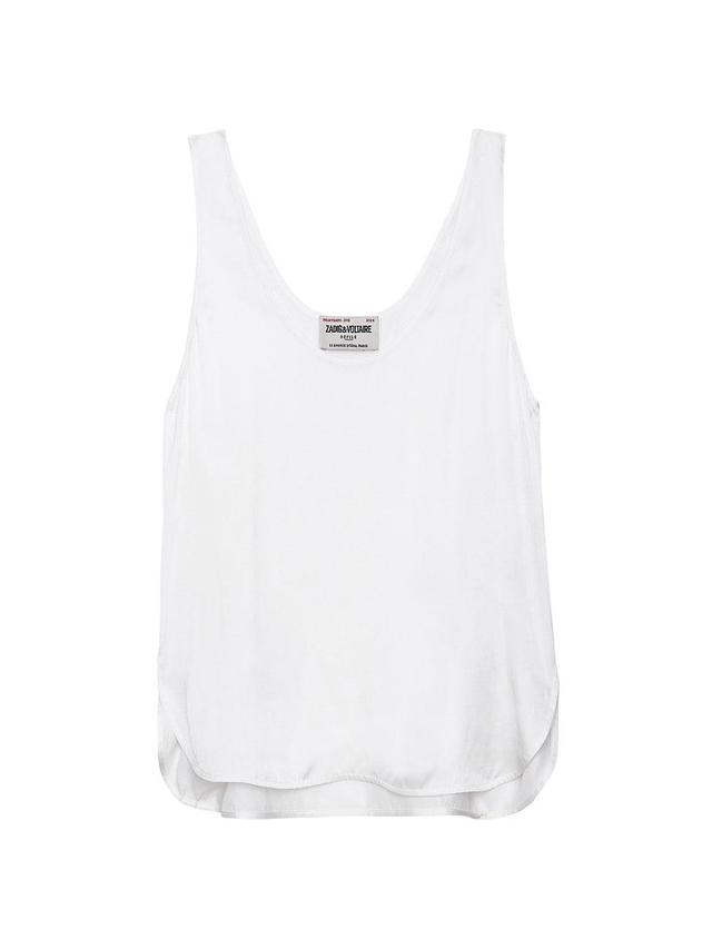 Womens Carys Satin Tank Top Product Image