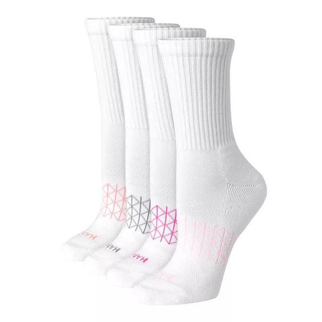 Womens Hanes Ultimate Absolute Active 4 Pair Pack Crew Socks Set HWUAC4 Product Image