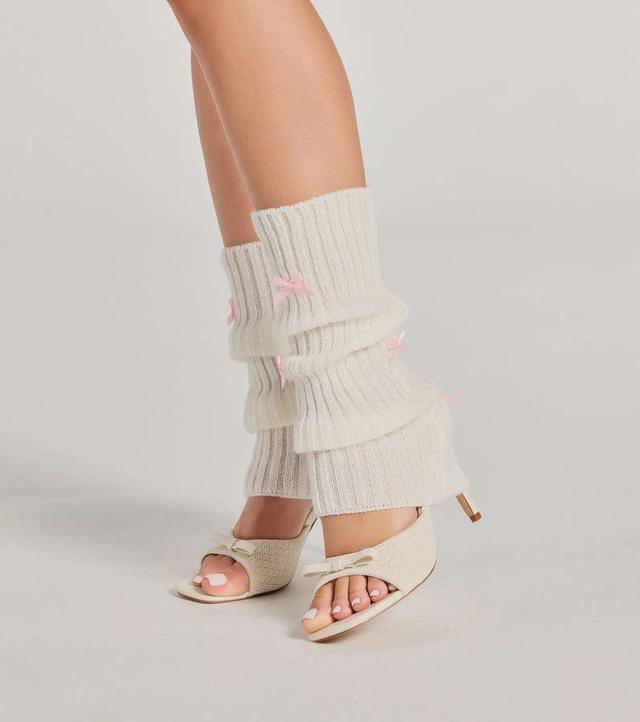 Final Touch Cuffed Bow Leg Warmers Product Image