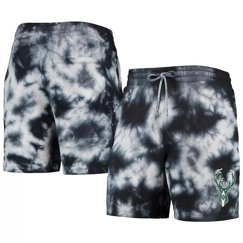 Mens New Era Milwaukee Bucks Fleece Tie-Dye Shorts Product Image