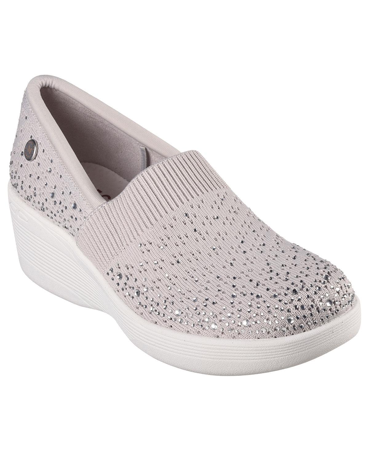 Martha Stewart x Skechers Womens Pier-Lite: Reflection Slip-On Wedge Shoes from Finish Line - Light Gray Product Image