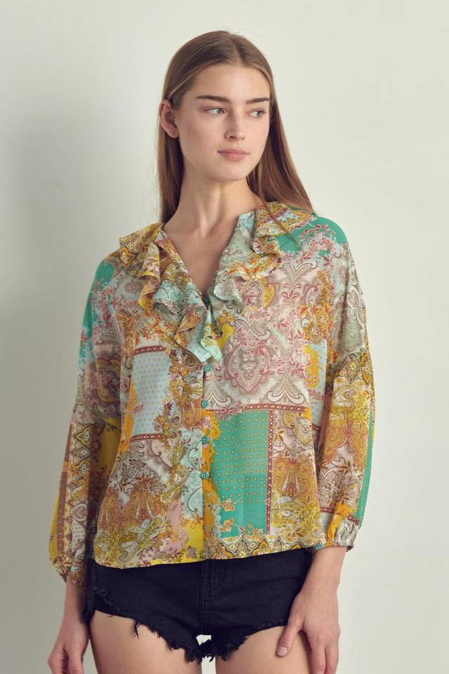 Chiffon Paisley Printed Top Product Image