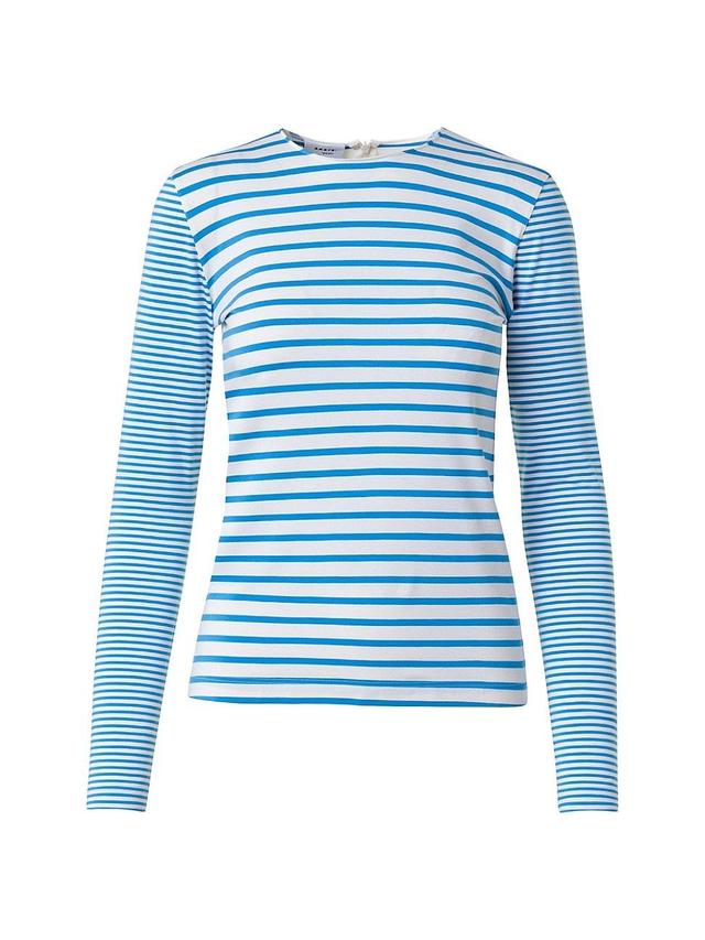 Womens Striped Long-Sleeve T-Shirt Product Image