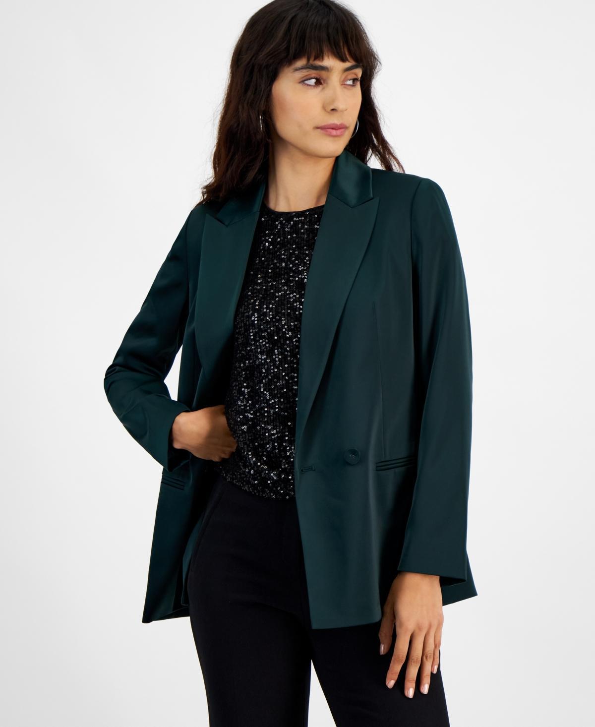 Bar Iii Womens Notched Collar Double-Breasted Blazer, Created for Macys product image