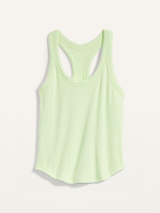 UltraLite Cropped Rib-Knit Racerback Tank Top Product Image