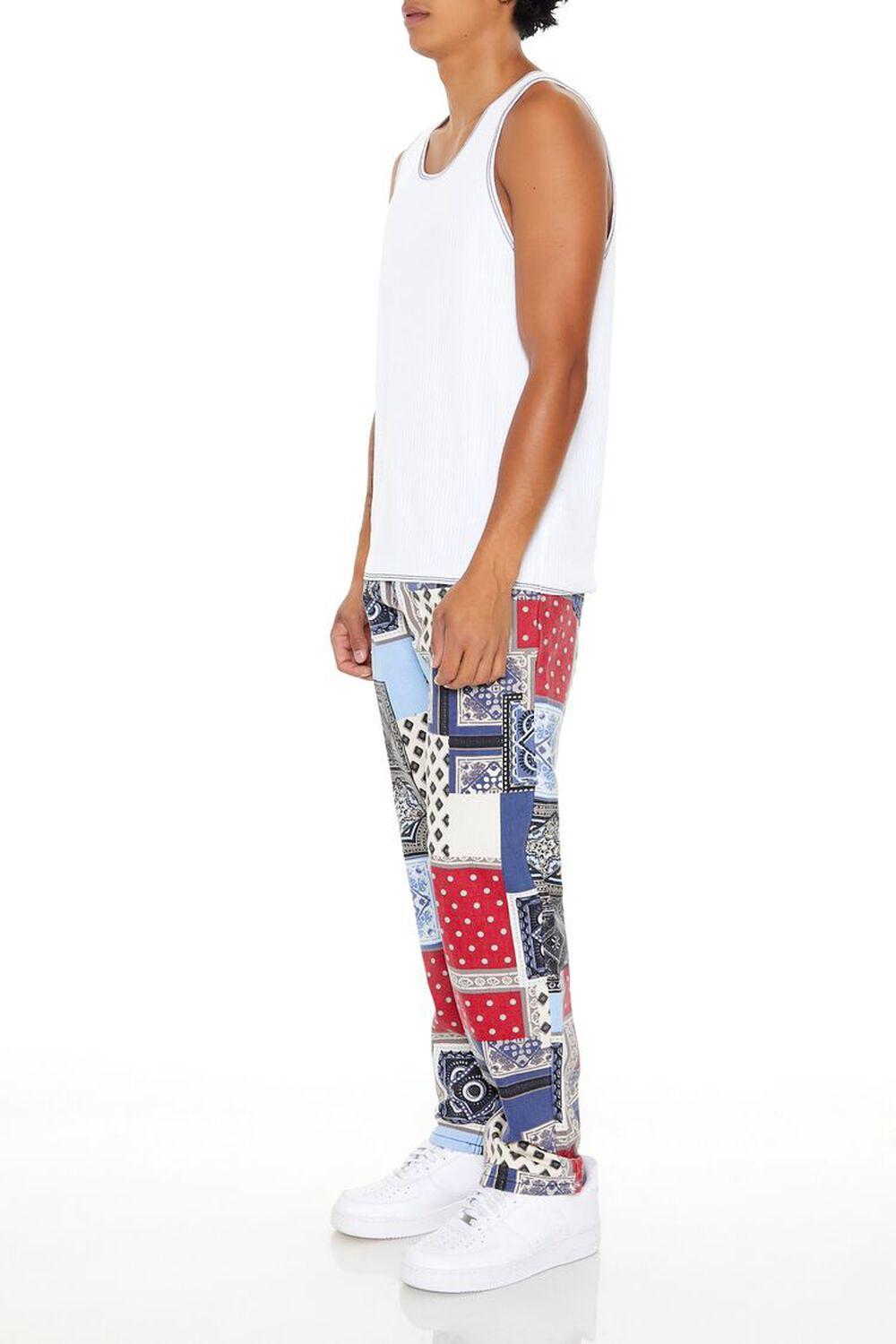 Slim-Fit Patchwork Print Jeans | Forever 21 Product Image