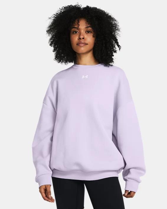 Womens UA Rival Fleece Oversized Crew Product Image