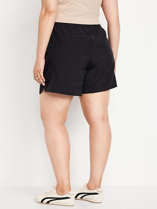 High-Waisted Cargo Utility Shorts -- 5-inch inseam Product Image