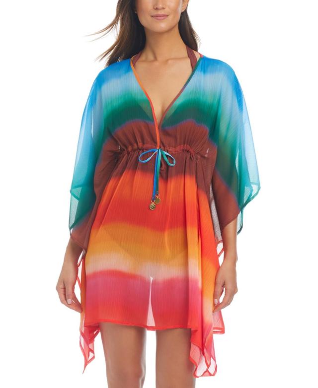 Bleu by Rod Beattie Womens Printed Chiffon Cover-Up Caftan Product Image