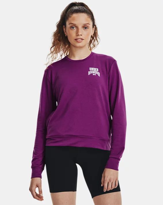 Women's UA Rival Terry Graphic Crew Product Image