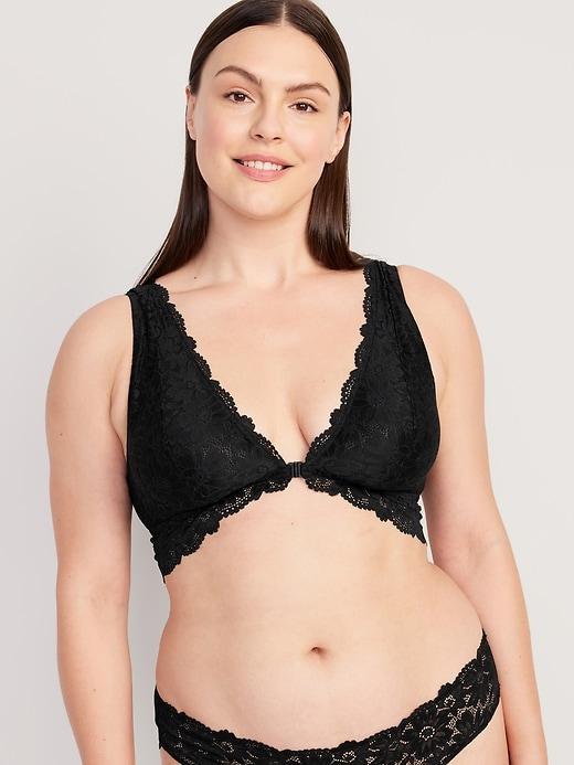 Lace Front-Close Bralette Product Image