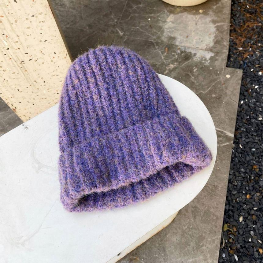 Plain Knit Beanie Product Image