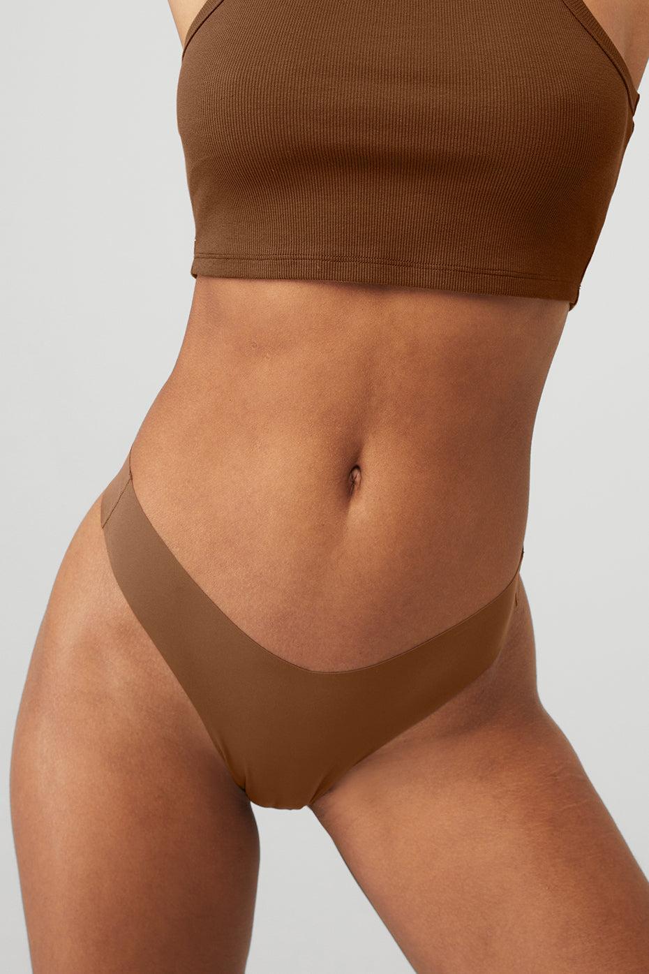 Airbrush Invisible Thong - Cinnamon Brown Female Product Image