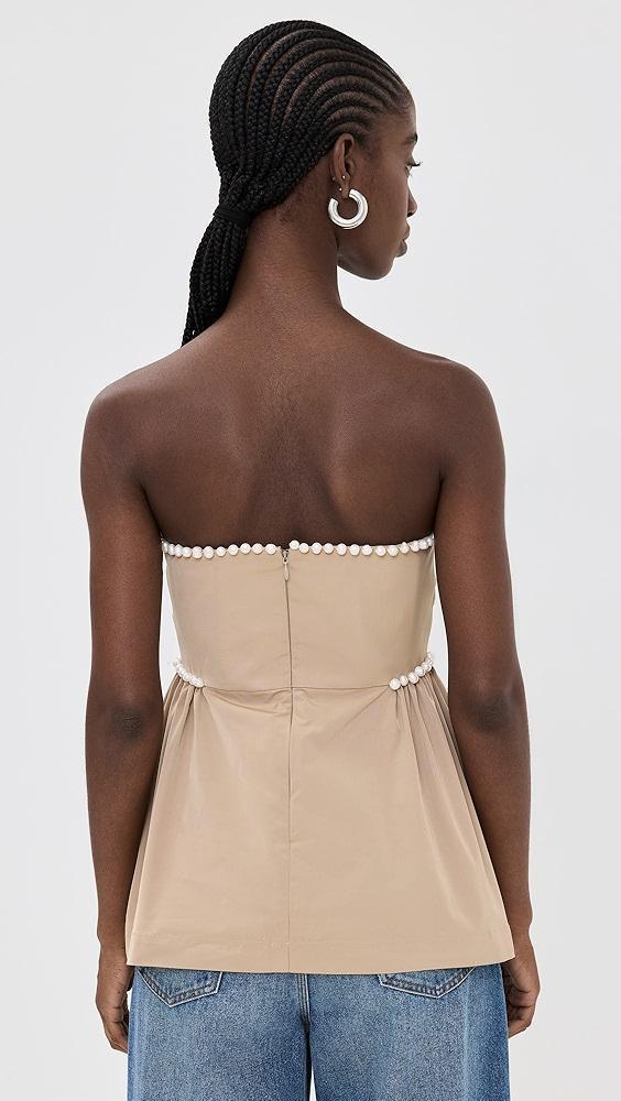 Kika Vargas Khaki Gabardine Hebe Top | Shopbop Product Image