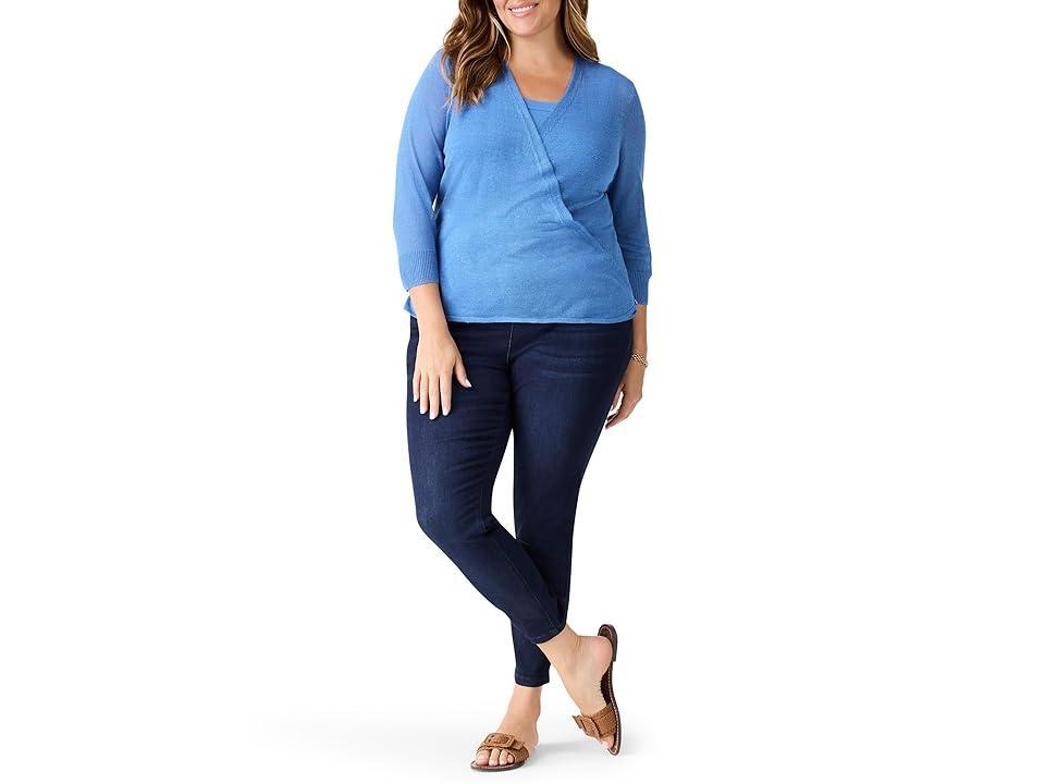 NIC+ZOE Plus Size 4-Way Cardigan (True ) Women's Sweater Product Image