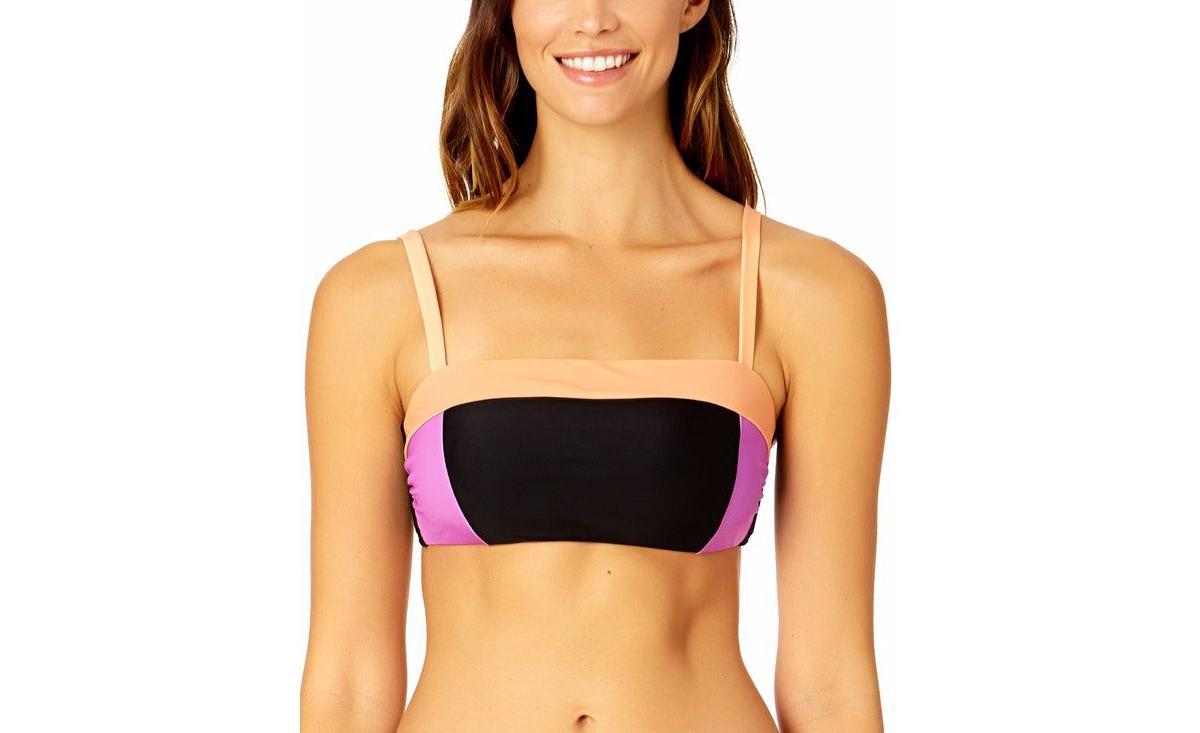 Womens Colorblock Bandeau Bra Swim Top Product Image