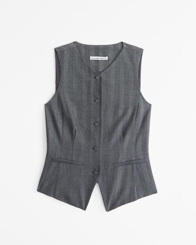 High-Neck Tailored Vest Product Image