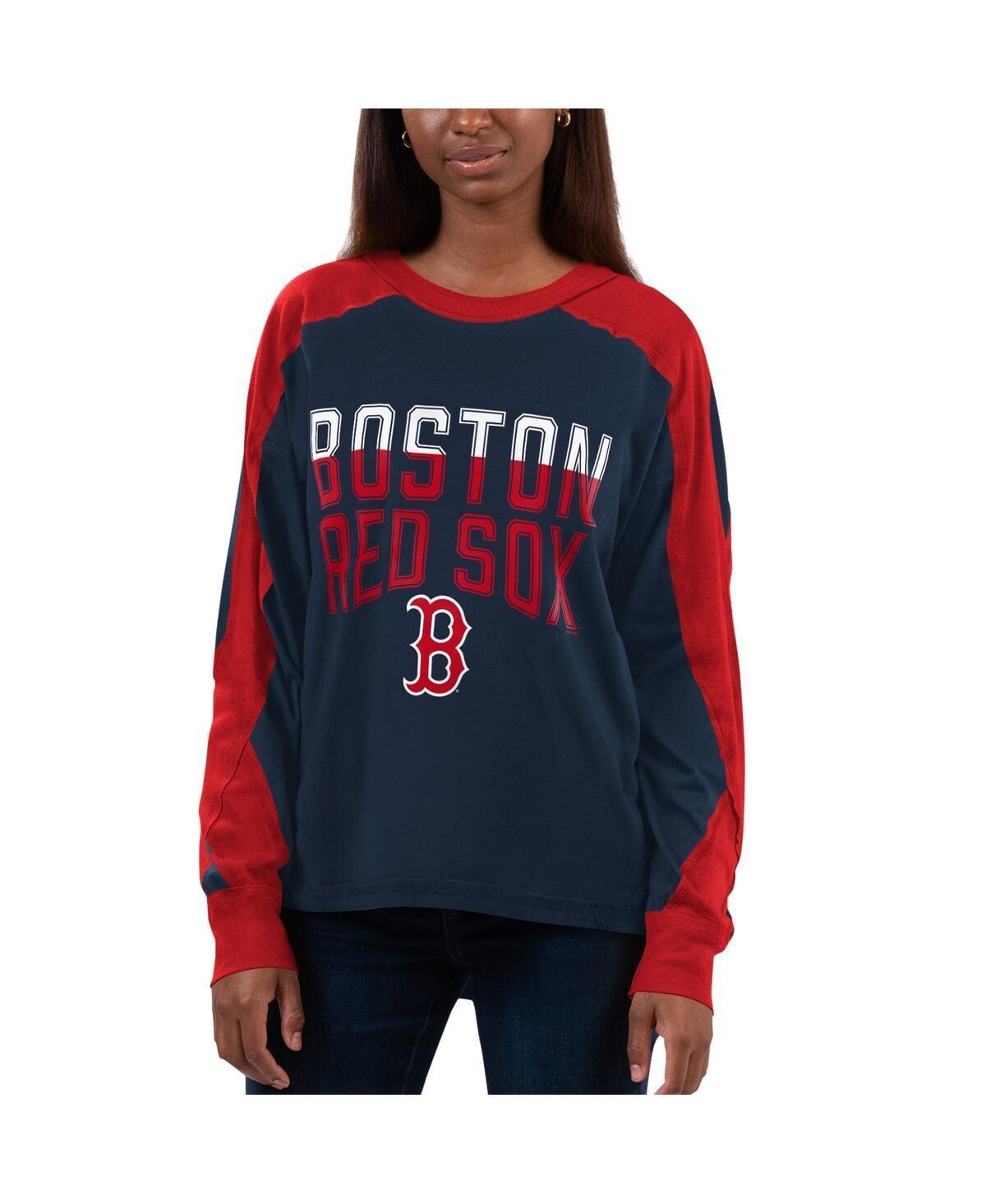 Womens G-III 4Her by Carl Banks /Red Boston Red Sox Smash Raglan Long Sleeve T-Shirt Blue Product Image