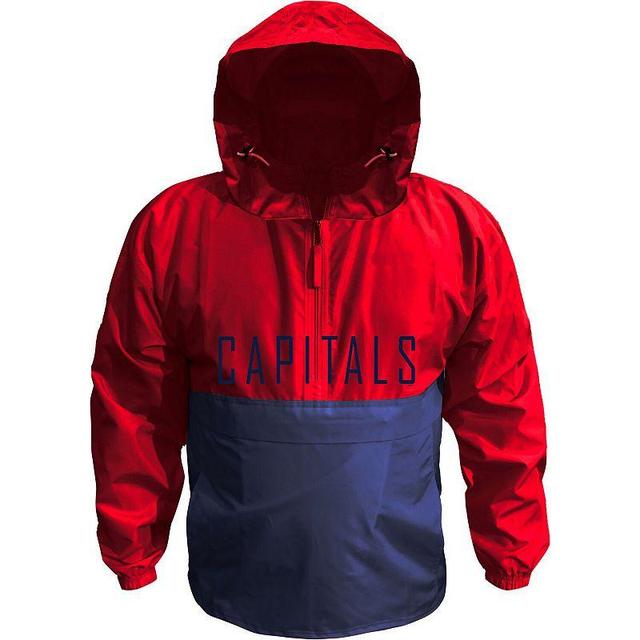 Mens Washington Capitals Big & Tall Anorak Half-Zip Pullover Hoodie Product Image