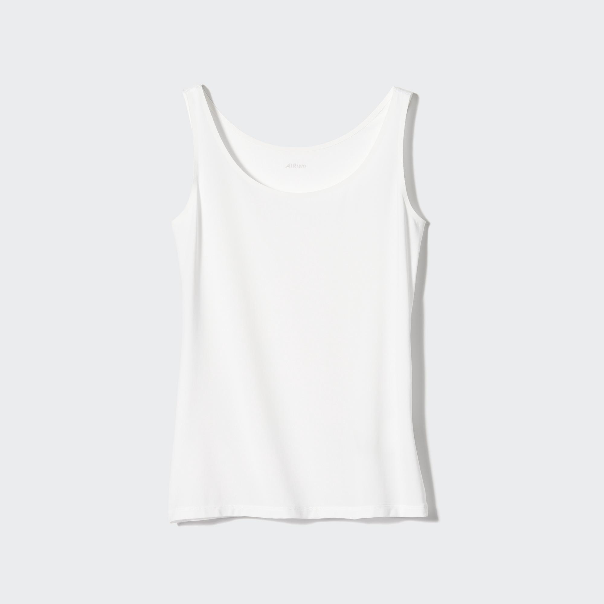 Womens Airism Sleeveless Top with Moisture-Wicking White Large UNIQLO US Product Image