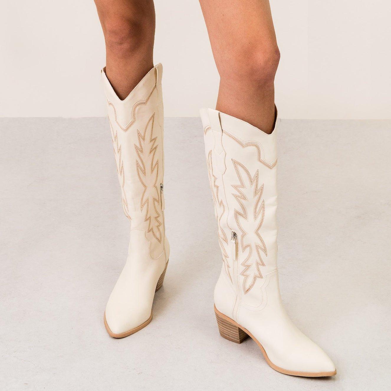 Samantha White Boots Product Image