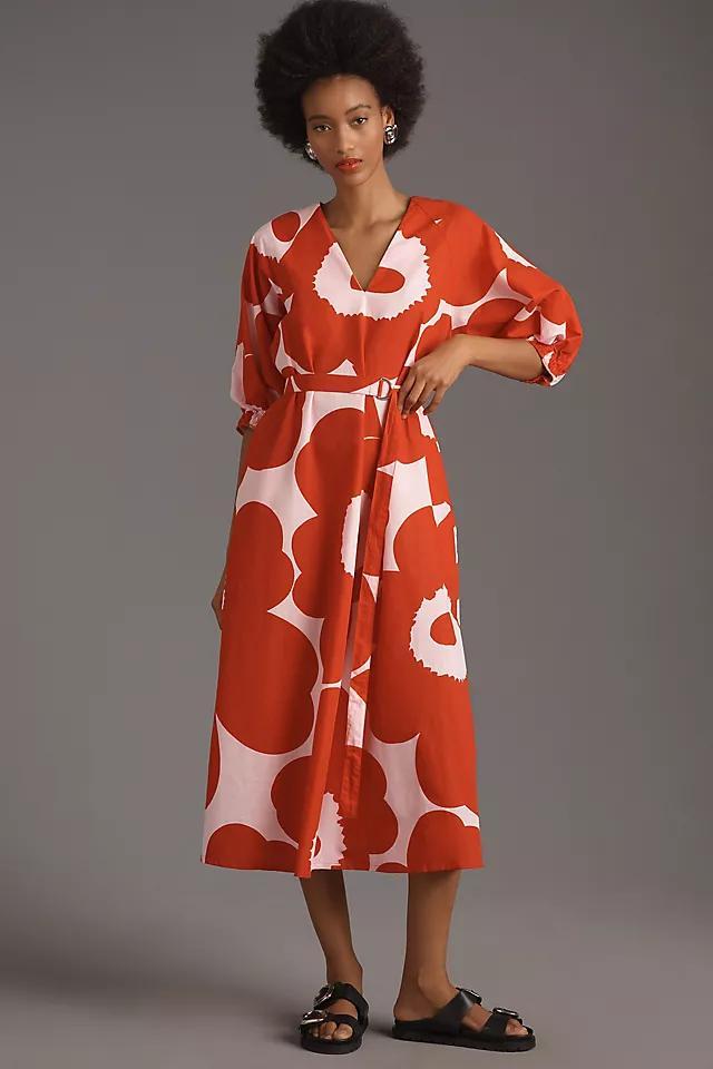 Marimekko Aiva Unikko Cotton Linen Dress Product Image