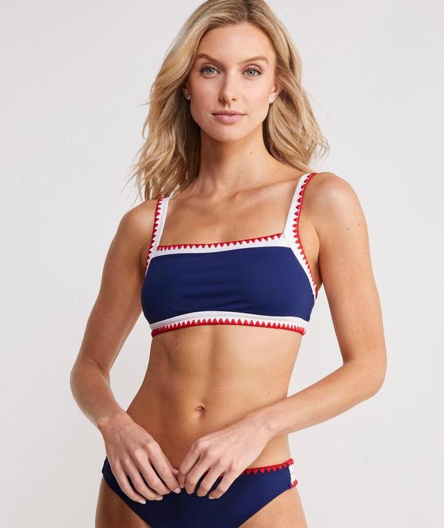 Colorblock Coverstitch Bikini Top Product Image