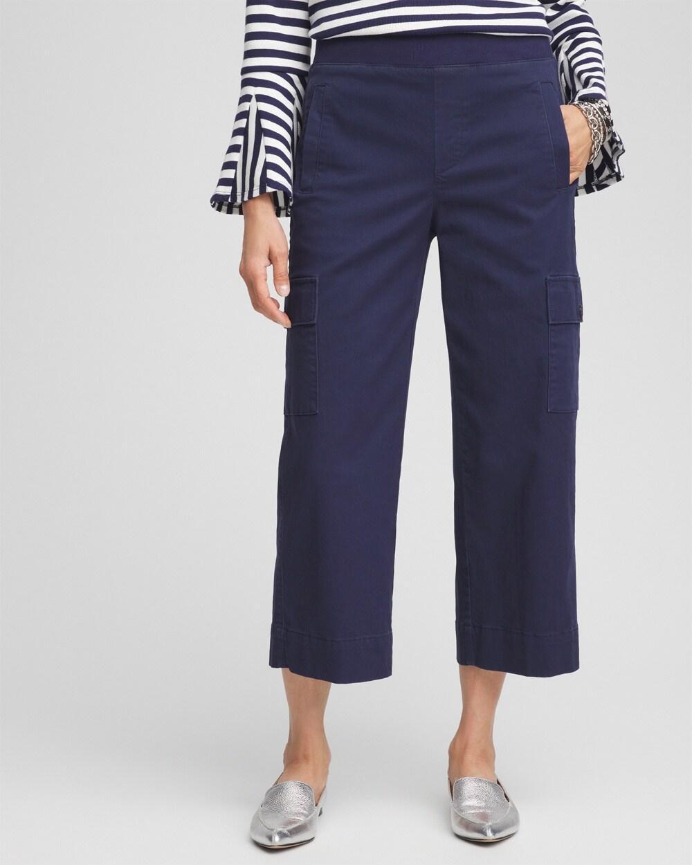 Cargo Straight Leg Cropped Pants Product Image