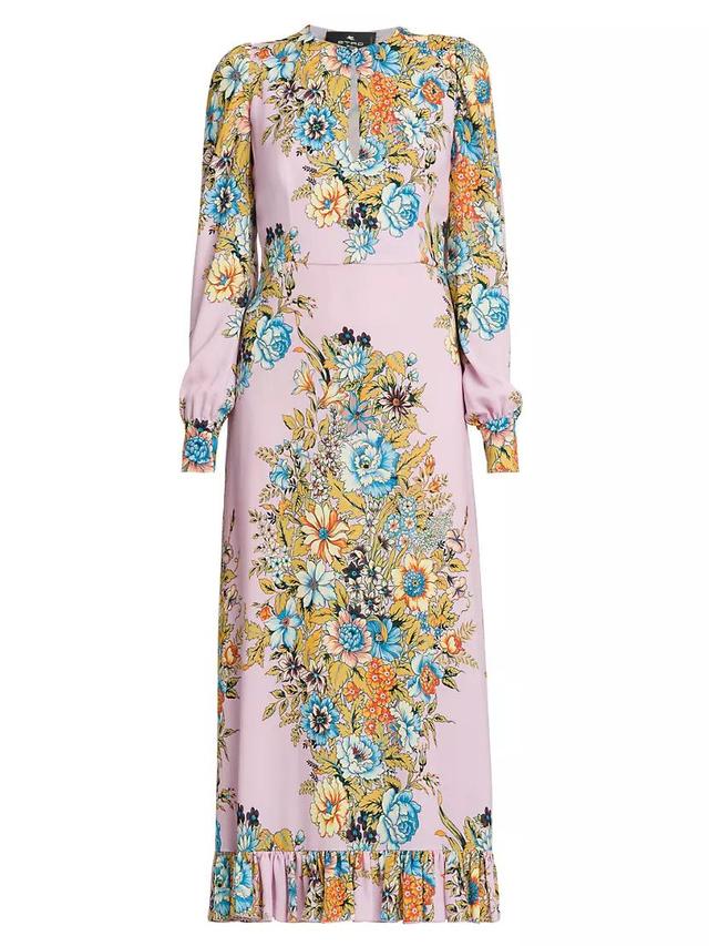 Floral Cut-Out Midi-Dress Product Image