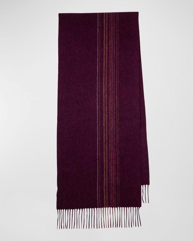 Mens Offset Striped Fringe Scarf Product Image